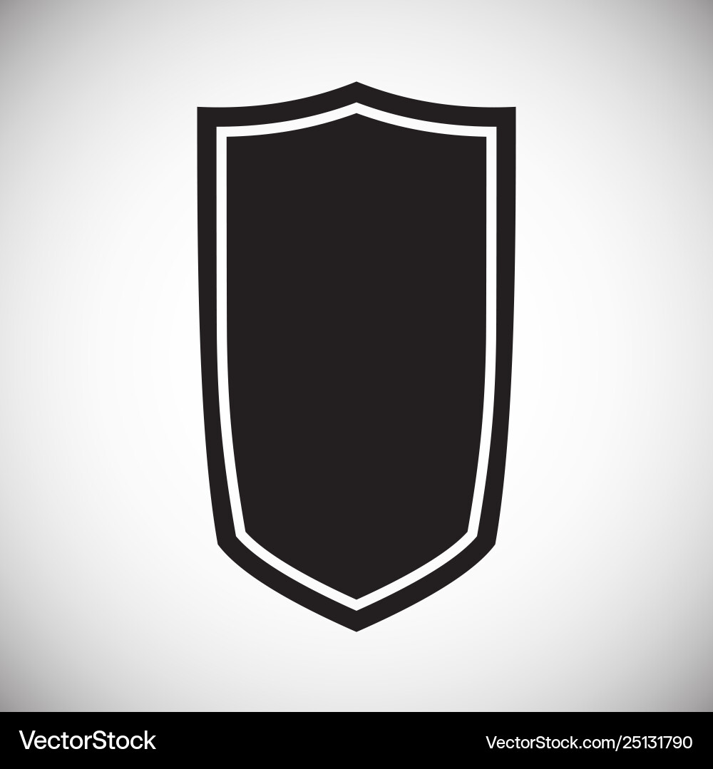 Shield icon on background for graphic and web Shield icon on background for graphic and web vector image