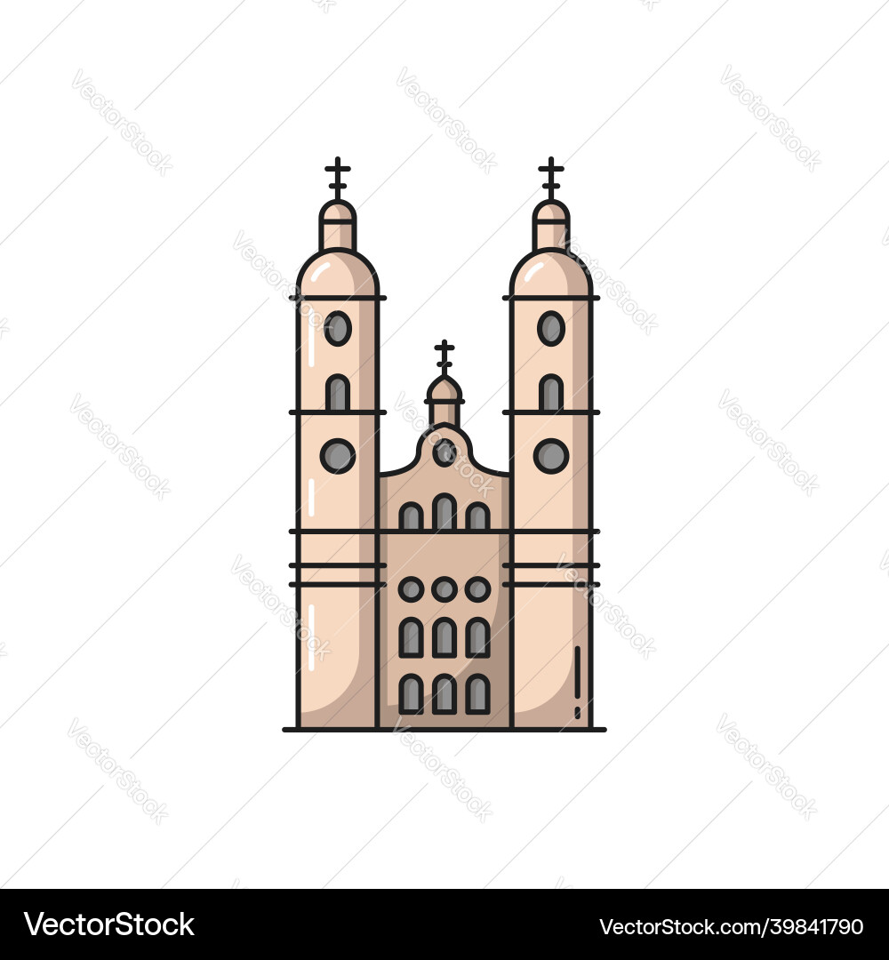 St gallen Kathedrale Wahrzeichen der Schweiz Ikone St gallen Kathedrale Wahrzeichen der Schweiz Ikone vektorbild
