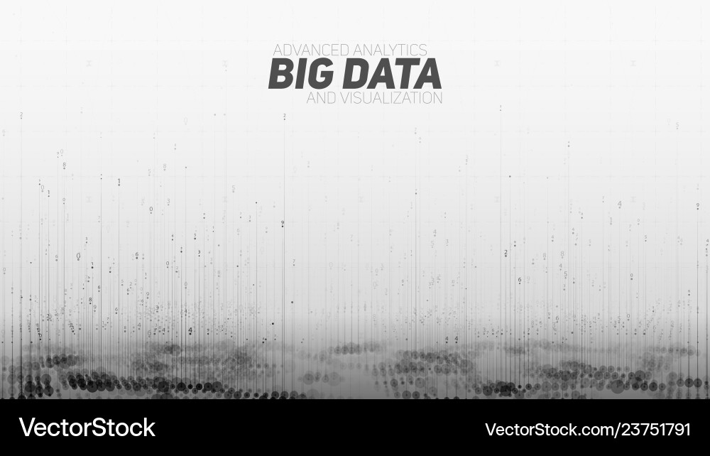 Abstract 3d big data visualization Vector Image