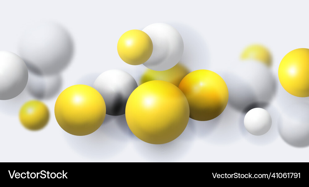 Abstract background with dynamic 3d spheres Abstract background with dynamic 3d spheres Vector Image