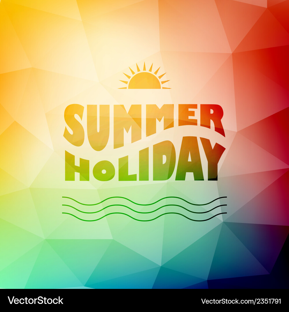 Abstract background with summer text vector image
