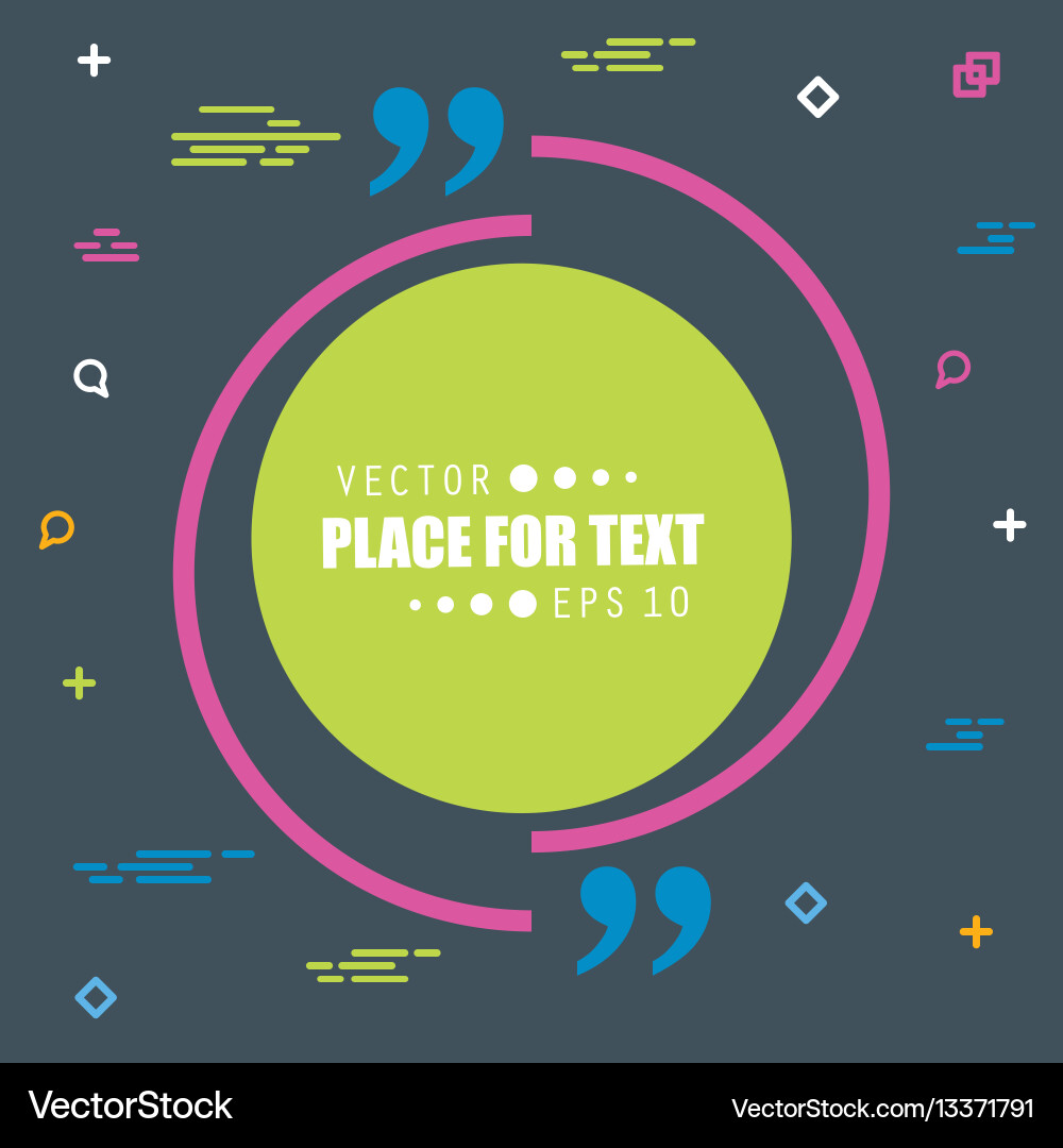 Abstract concept empty speech square quote Vector Image