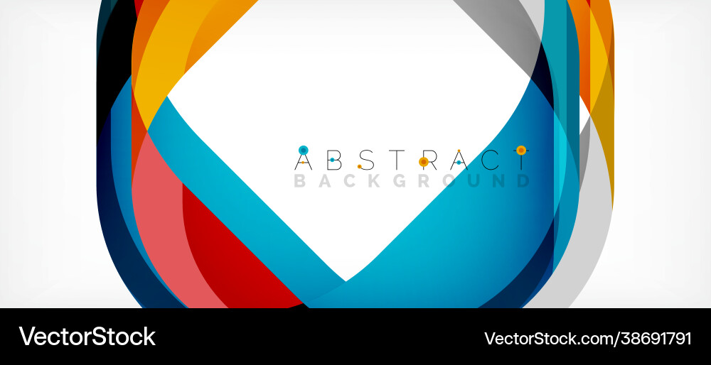 Abstract square shape with overlapping waves Abstract square shape with overlapping waves vector image