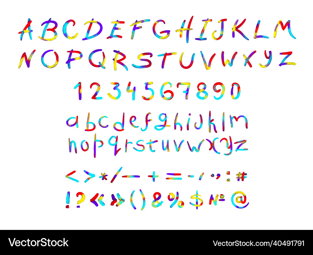 Colorful font