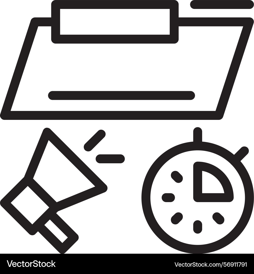 Countdown linear style icon design Vector Image