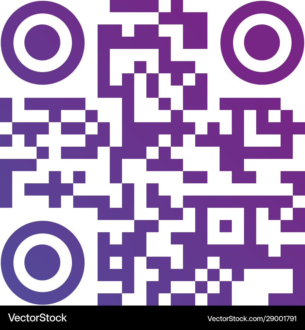 Creative qr code sign round icon scan symbol Creative qr code sign round icon scan symbol vector image