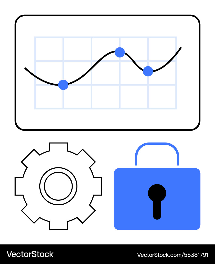 Data analytics security and automation Data analytics security and automation vector image