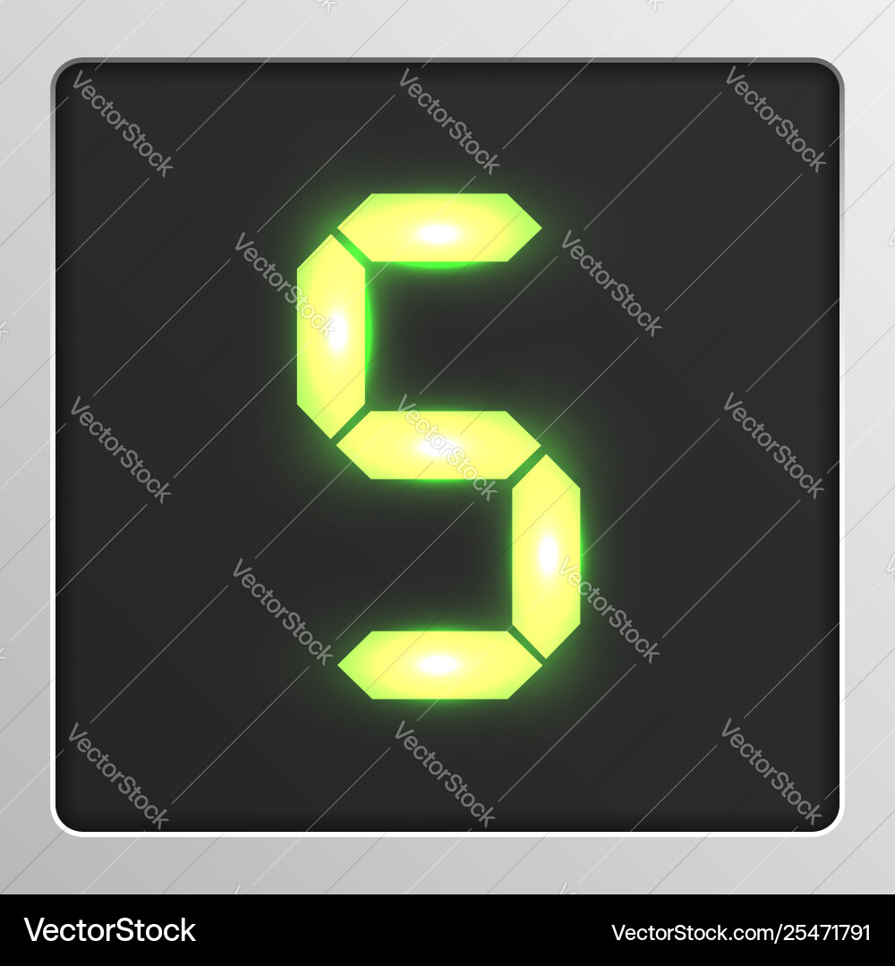 Digital character set typeface on a screen Digital character set typeface on a screen vector image