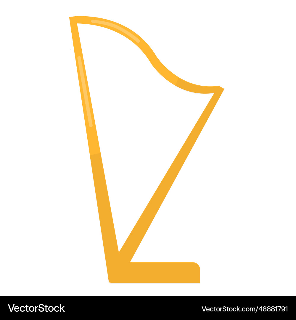 Harp string flat Harp string flat vector image