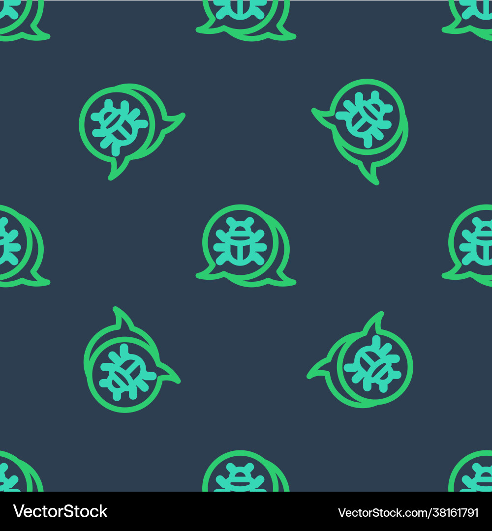 Line system bug concept icon isolated seamless vector image