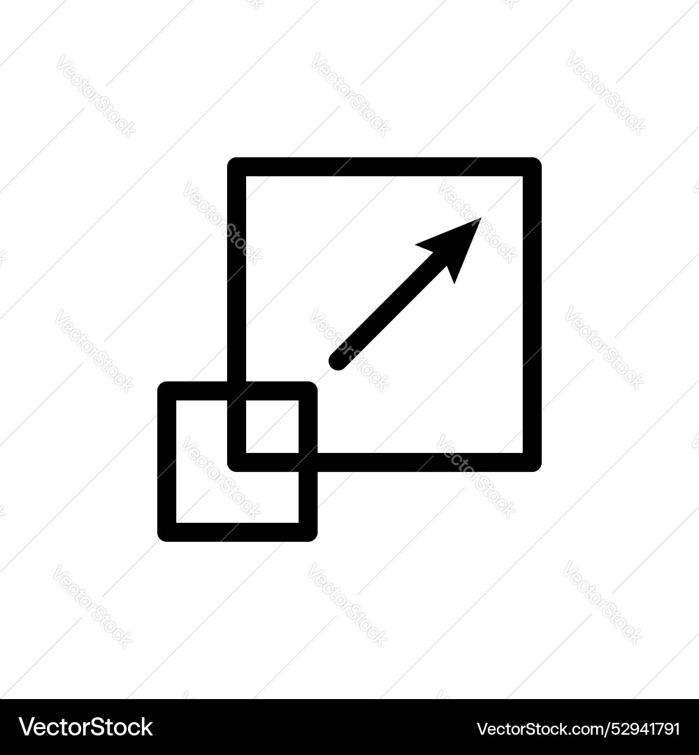 Resize icon set upscale streamline screen button Resize icon set upscale streamline screen button Vector Image