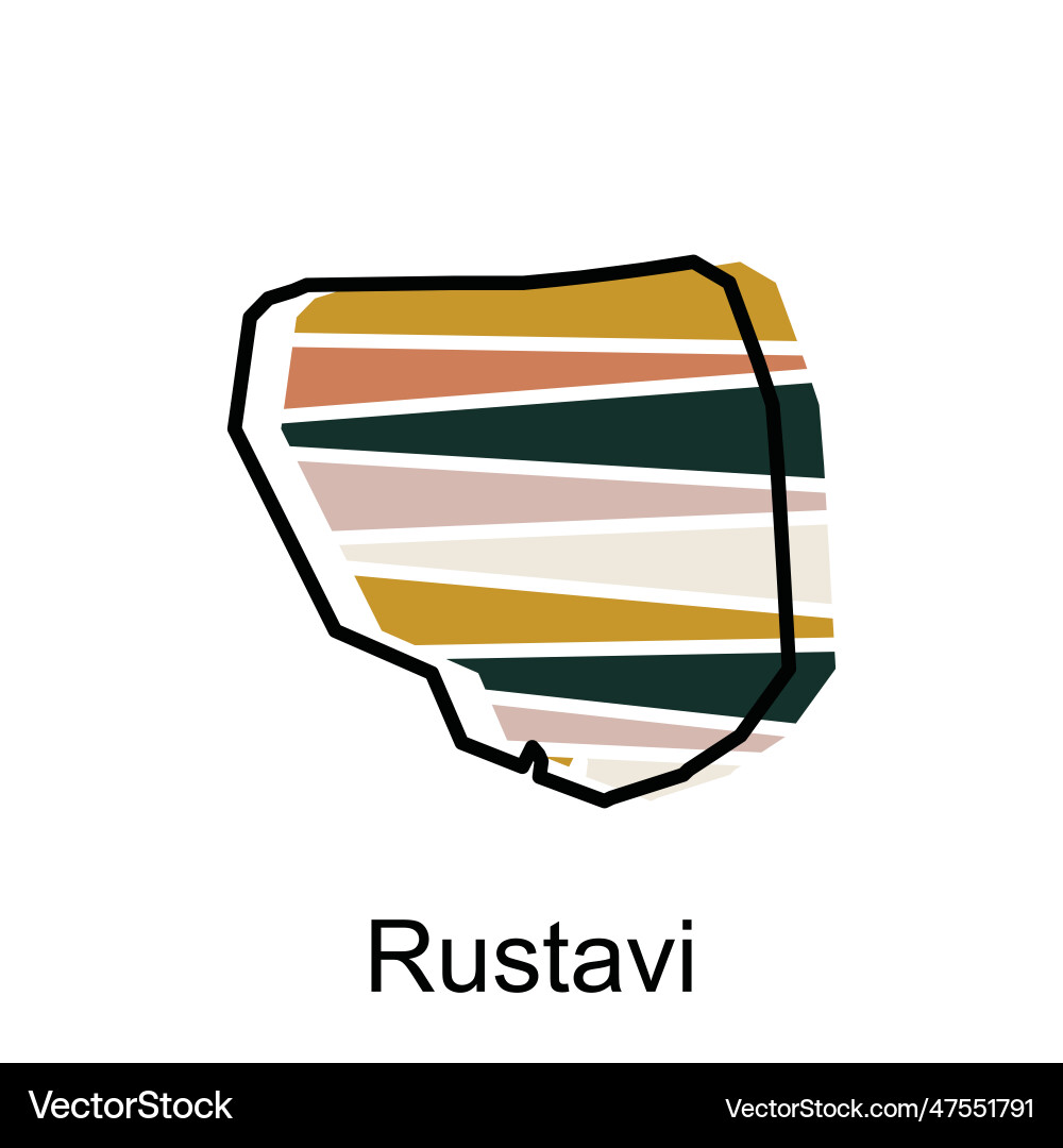 Rustavi map template design Rustavi map template design vector image