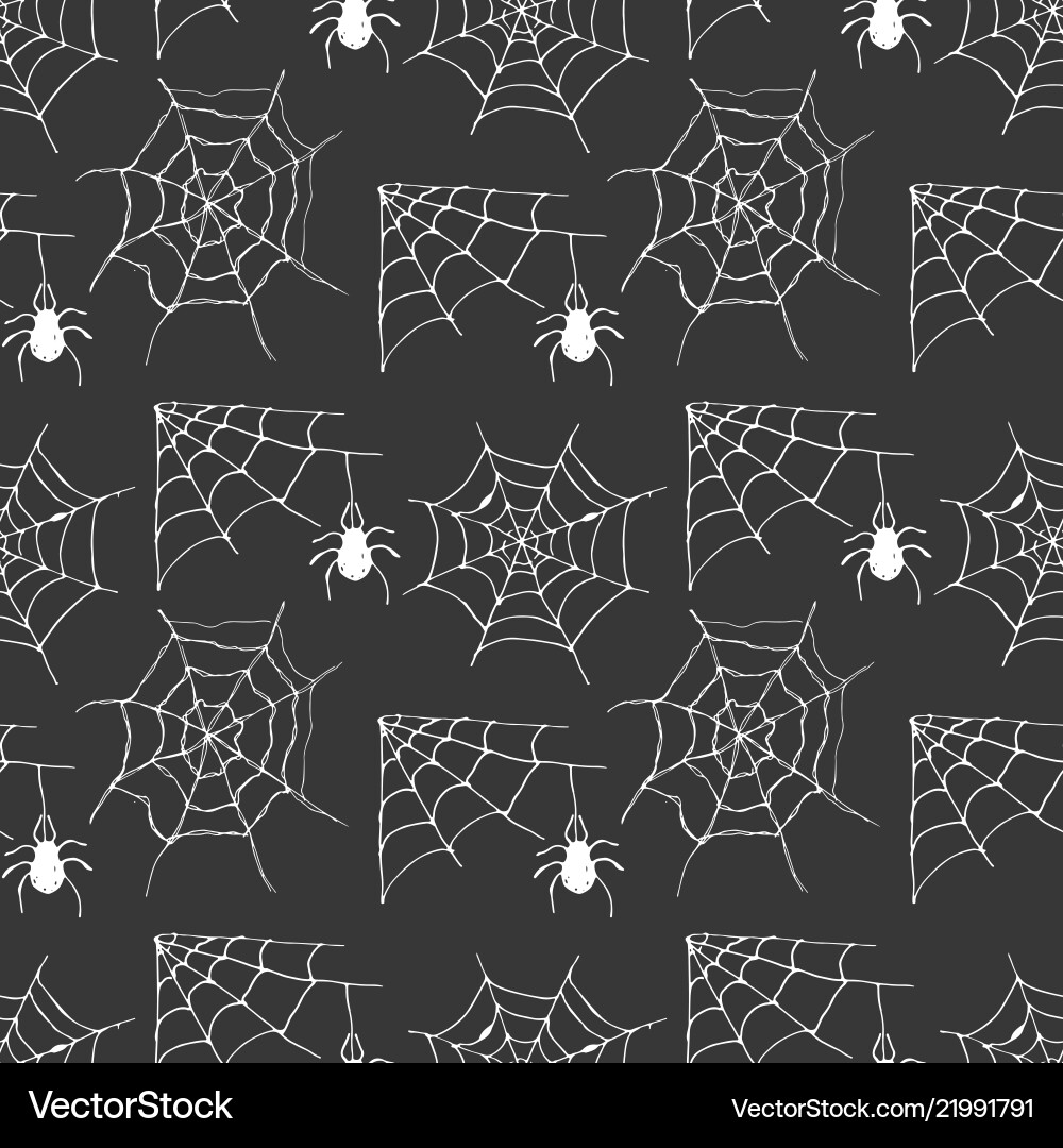 Spooky Spider Web Pattern Vector Image