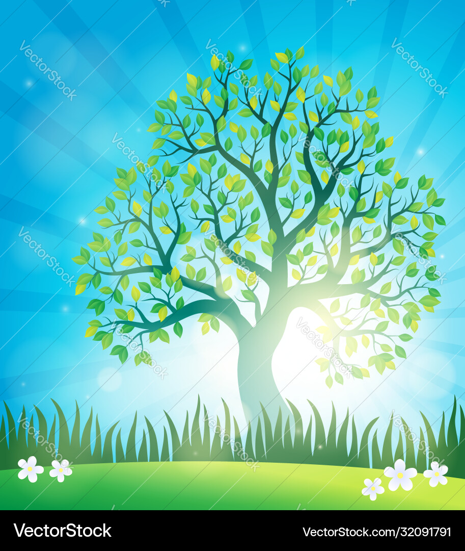 Spring topic background 4 Vector Image