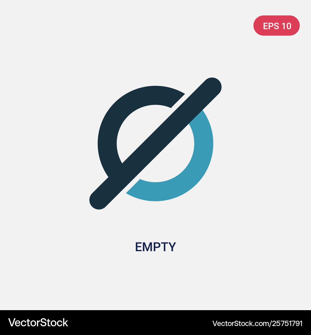 Two color empty icon from user interface concept Two color empty icon from user interface concept vector image