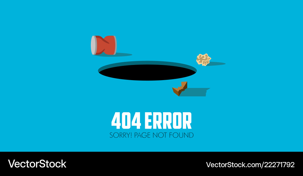 404 error website not found graphic design vector image