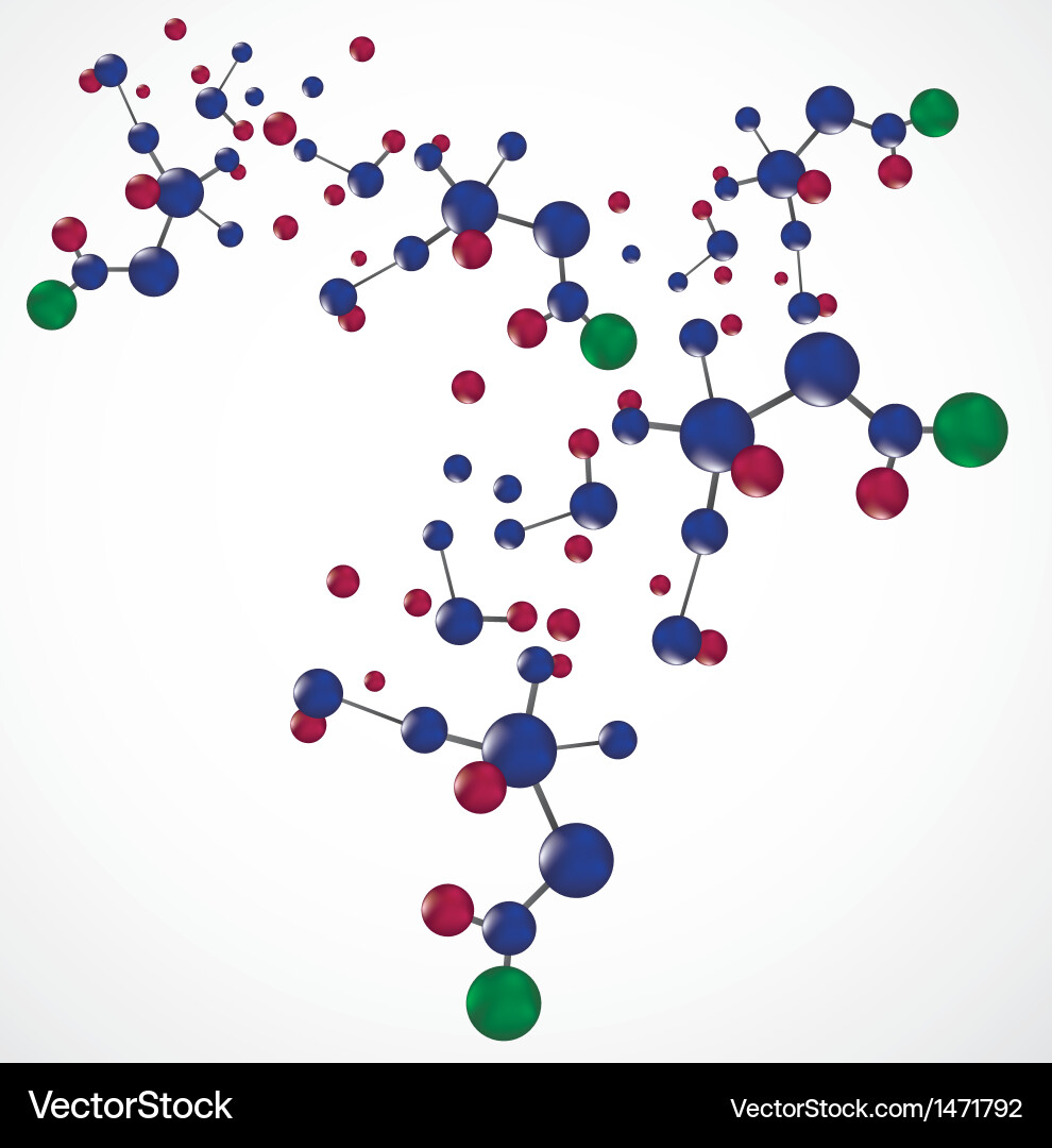 Abstract molecular structure background Vector Image