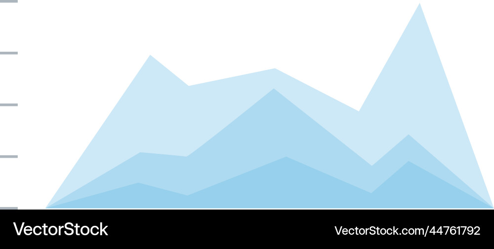 Area Chart Icon - Statistical Data vector image