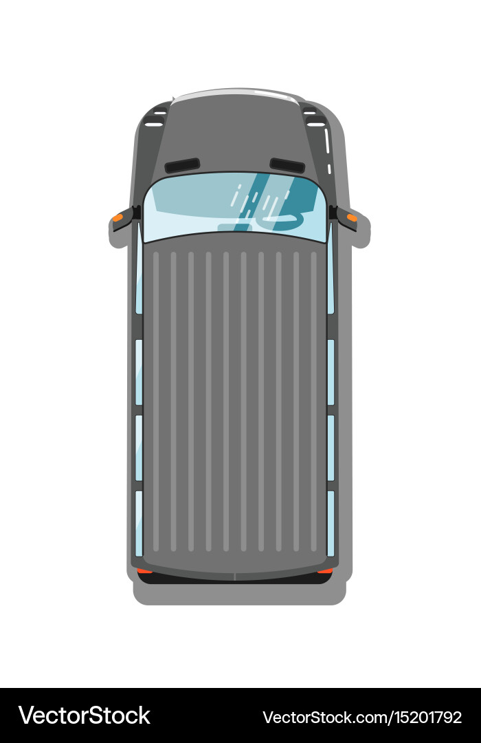 Commercial van top view icon Royalty Free Vector Image