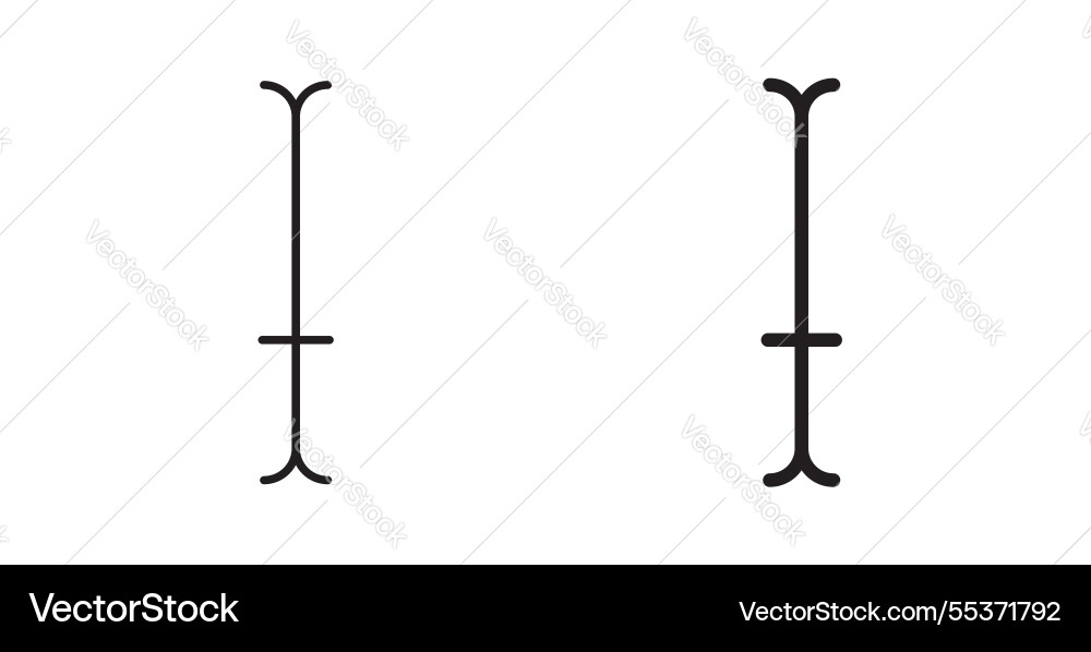 Cursor Textsymbol in dünner Zeile für Web gesetzt Cursor Textsymbol in dünner Zeile für Web gesetzt Vektorbild
