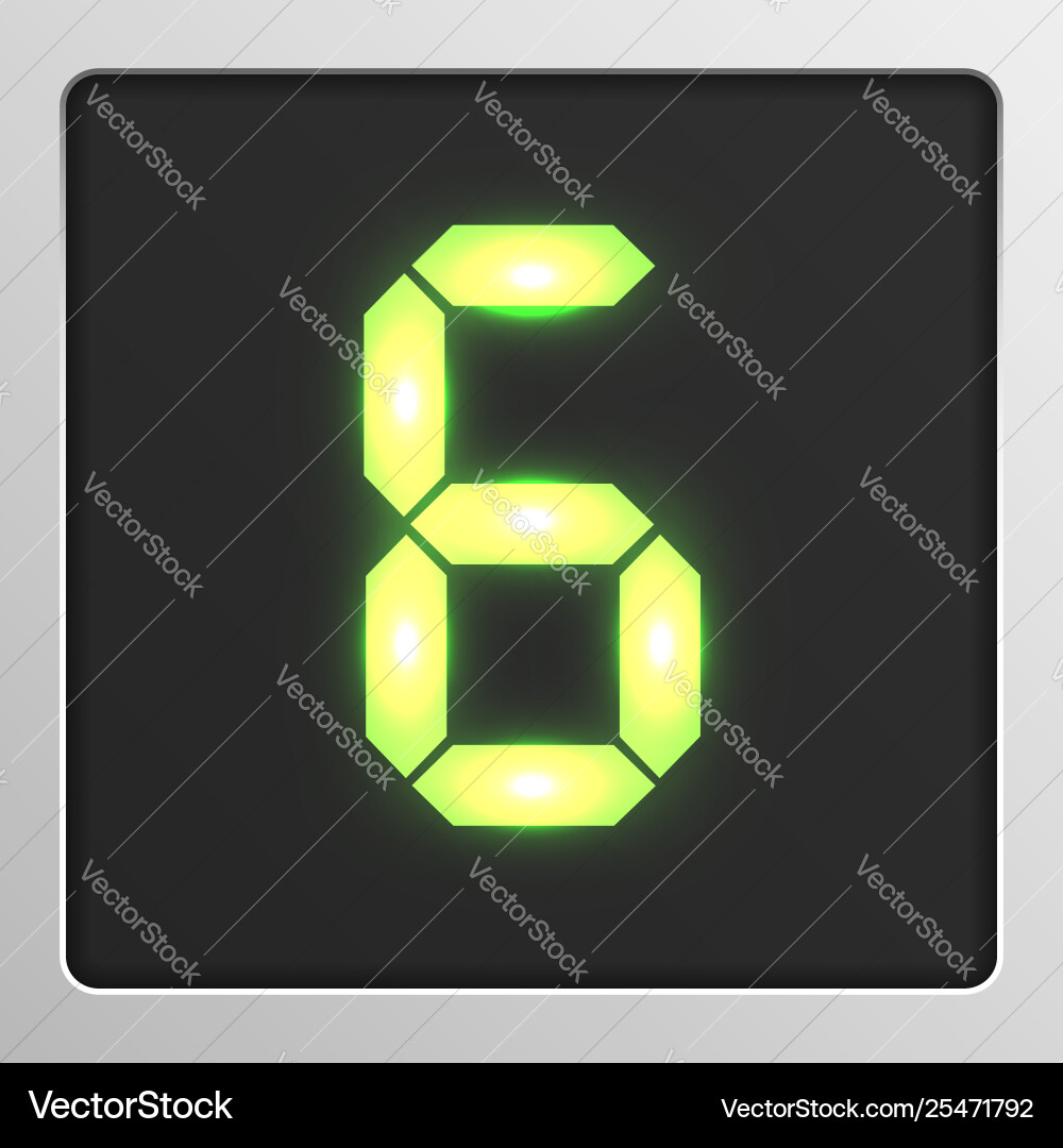 Digital character set typeface on a screen Digital character set typeface on a screen vector image