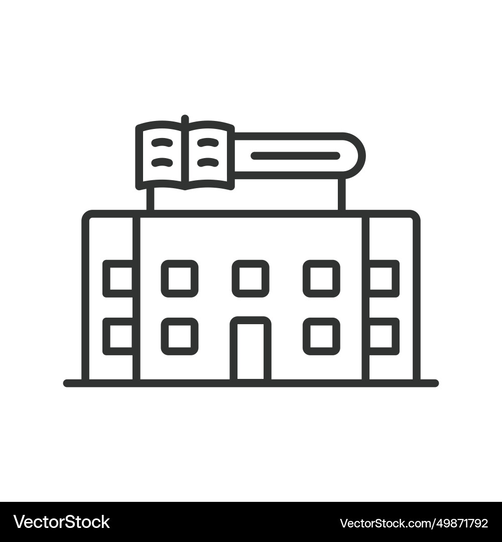 Library icon line design books reading Library icon line design books reading vector image