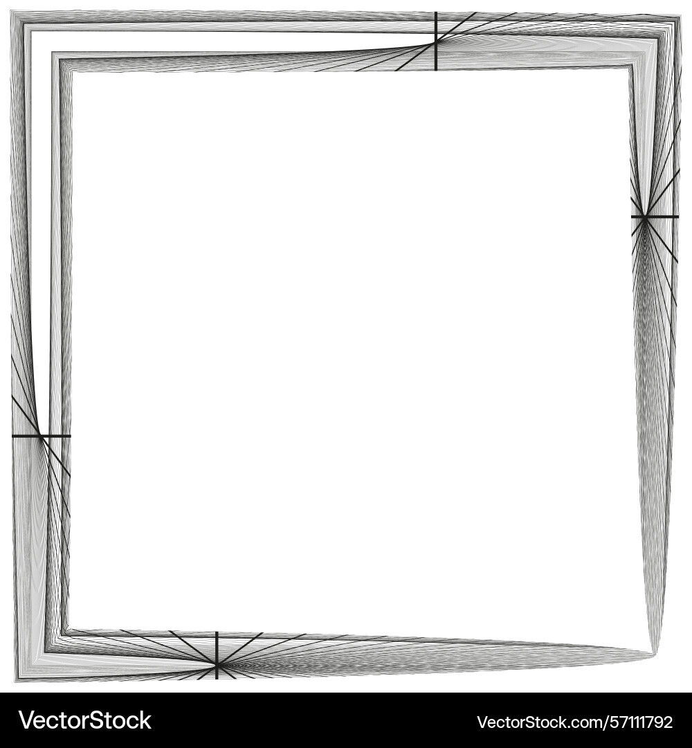 Linear frame icon abstract square border layered Linear frame icon abstract square border layered vector image