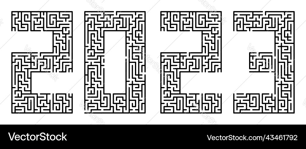 New year 2023 numbers written in font made from New year 2023 numbers written in font made from vector image