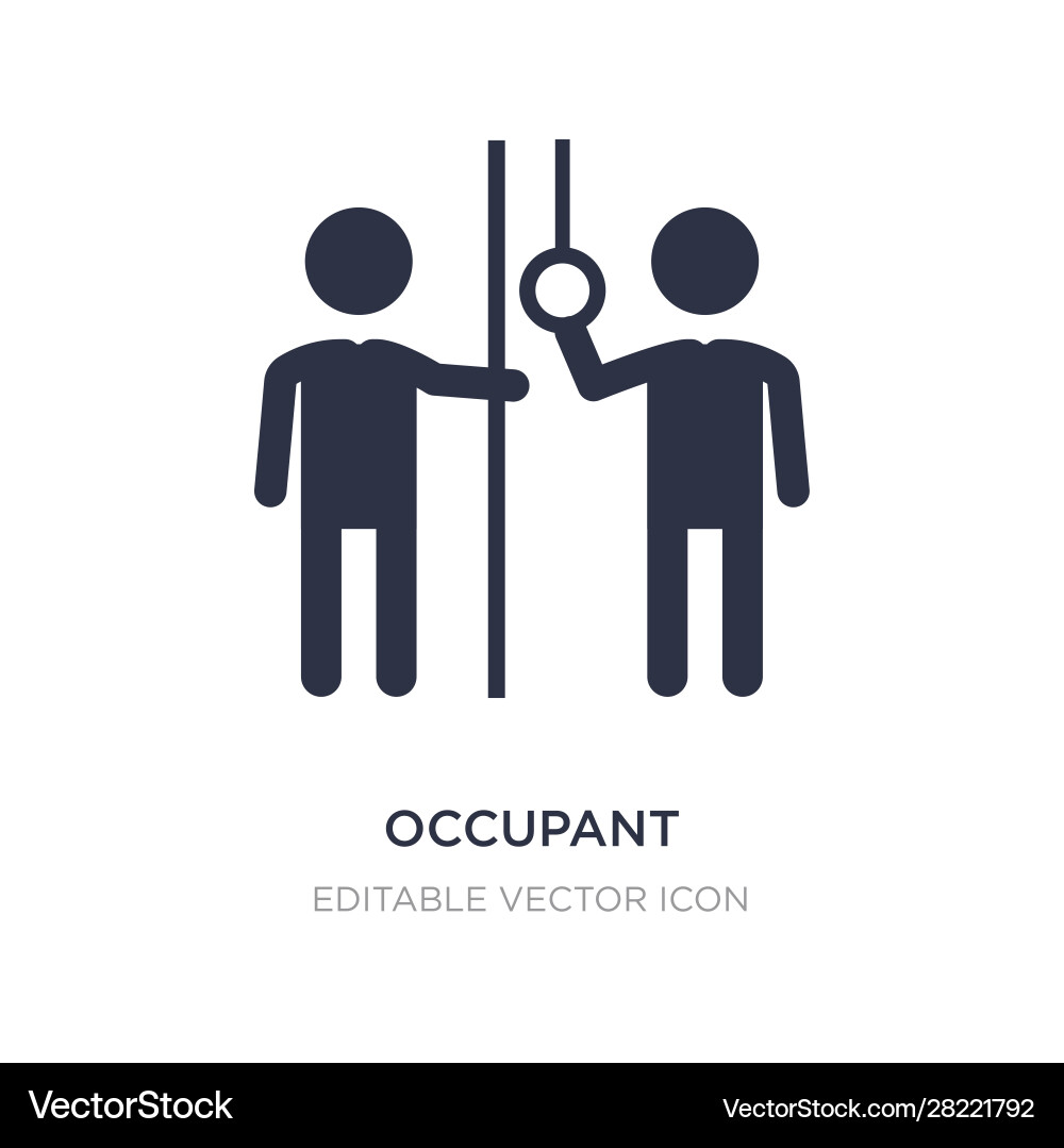 Occupant icon on white background simple element Occupant icon on white background simple element Vector Image
