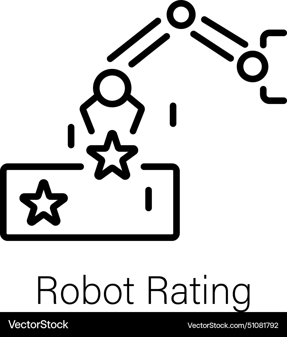 Robot rating Vector Image