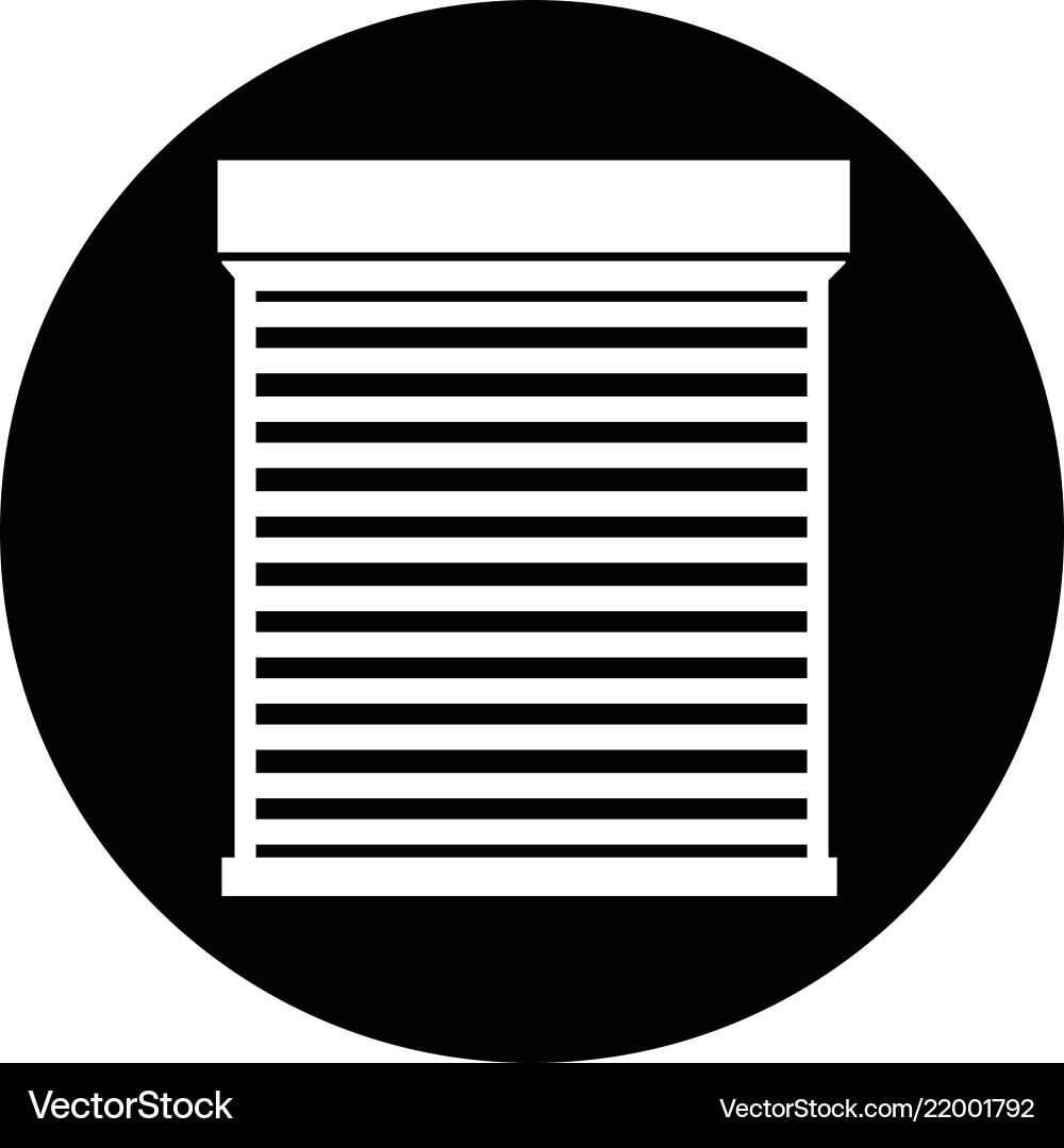 Roll Up Door Icon - Security & Automation vector image