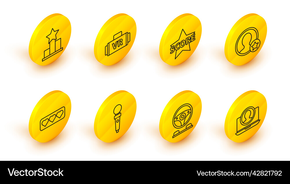 Set line create account screen racing simulator Set line create account screen racing simulator vector image