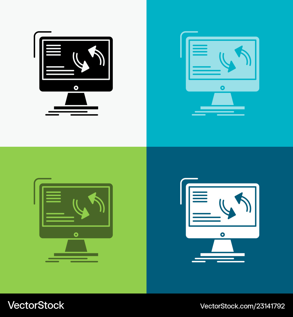 Synchronization sync information data computer vector image