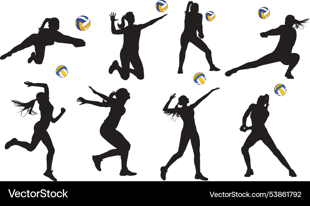 Volleyball Spieler Clipart Volleyball Spieler Clipart vektorbild