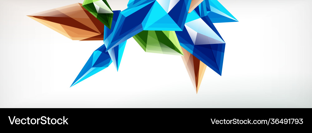 3d triangles and pyramids abstract Vector Image