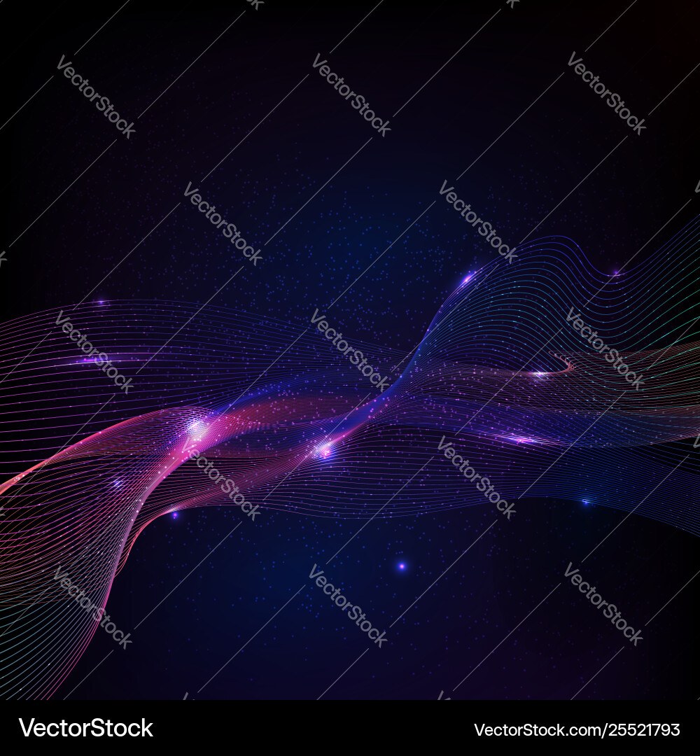 Abstract line wave and particle background modern Abstract line wave and particle background modern vector image