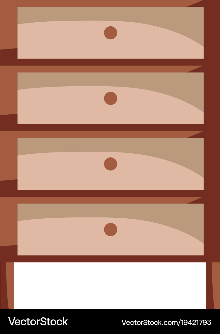Cabinet archive file document with drawer Vector Image