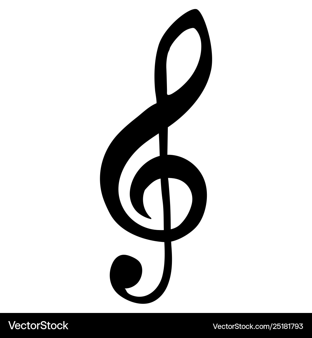 Clef musical note Clef musical note vector image