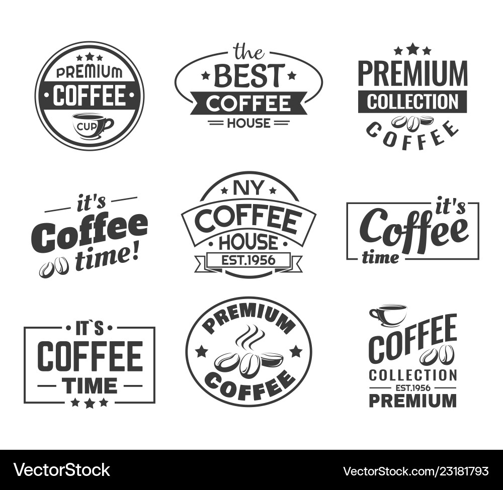 Coffee beans as logo sign for shop or store Coffee beans as logo sign for shop or store vector image