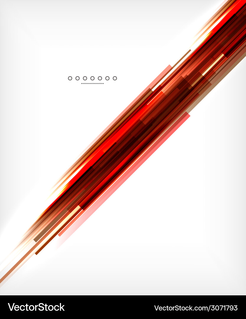 Dynamic Abstract Red & White Lines vector image