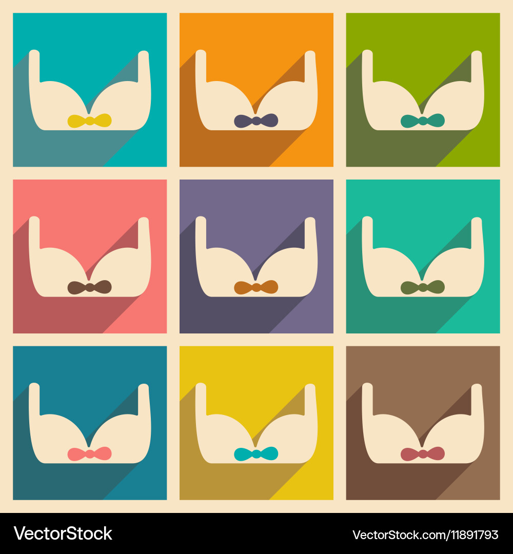 Flat with shadow concept and mobile application vector image