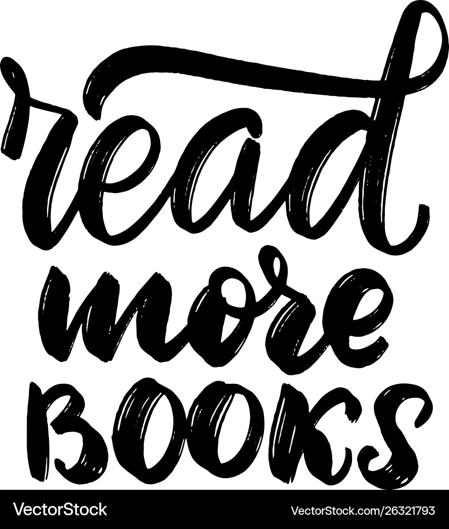 Lettering mehr Bücher lesen Lettering mehr Bücher lesen vektorbild