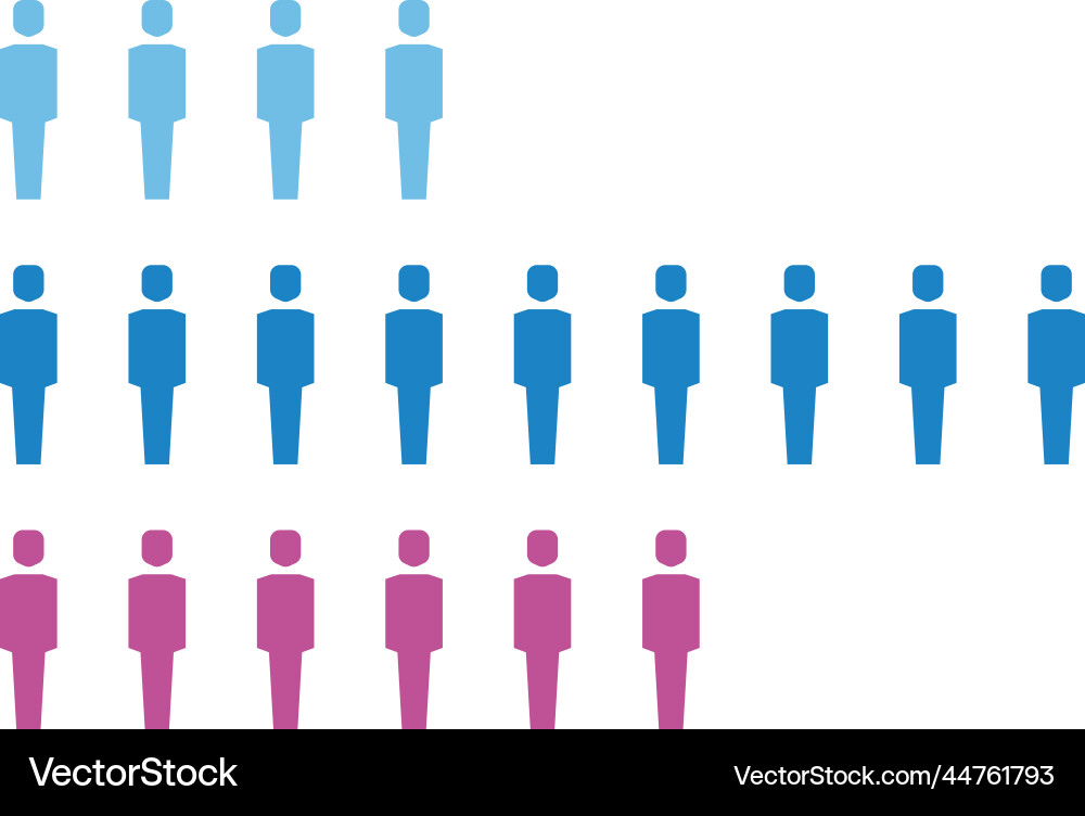 Population Data Icon Set Vector Image