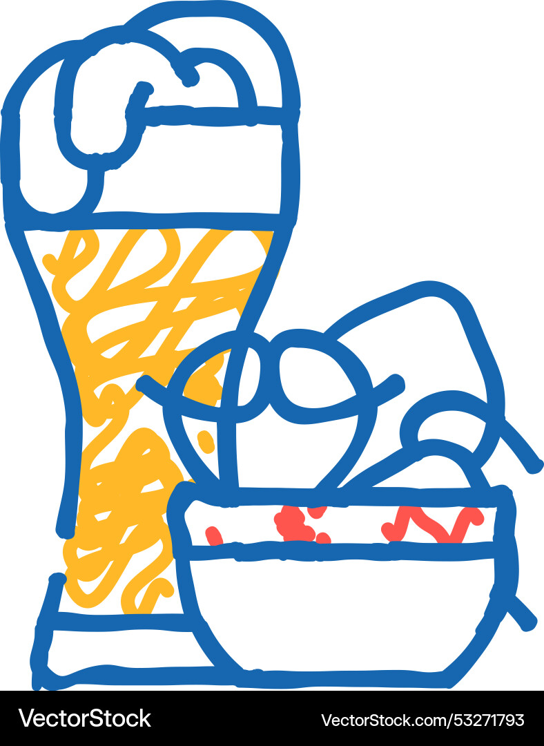 Prätzeln Snack und Bier Ikone doodle Prätzeln Snack und Bier Ikone doodle vektorbild
