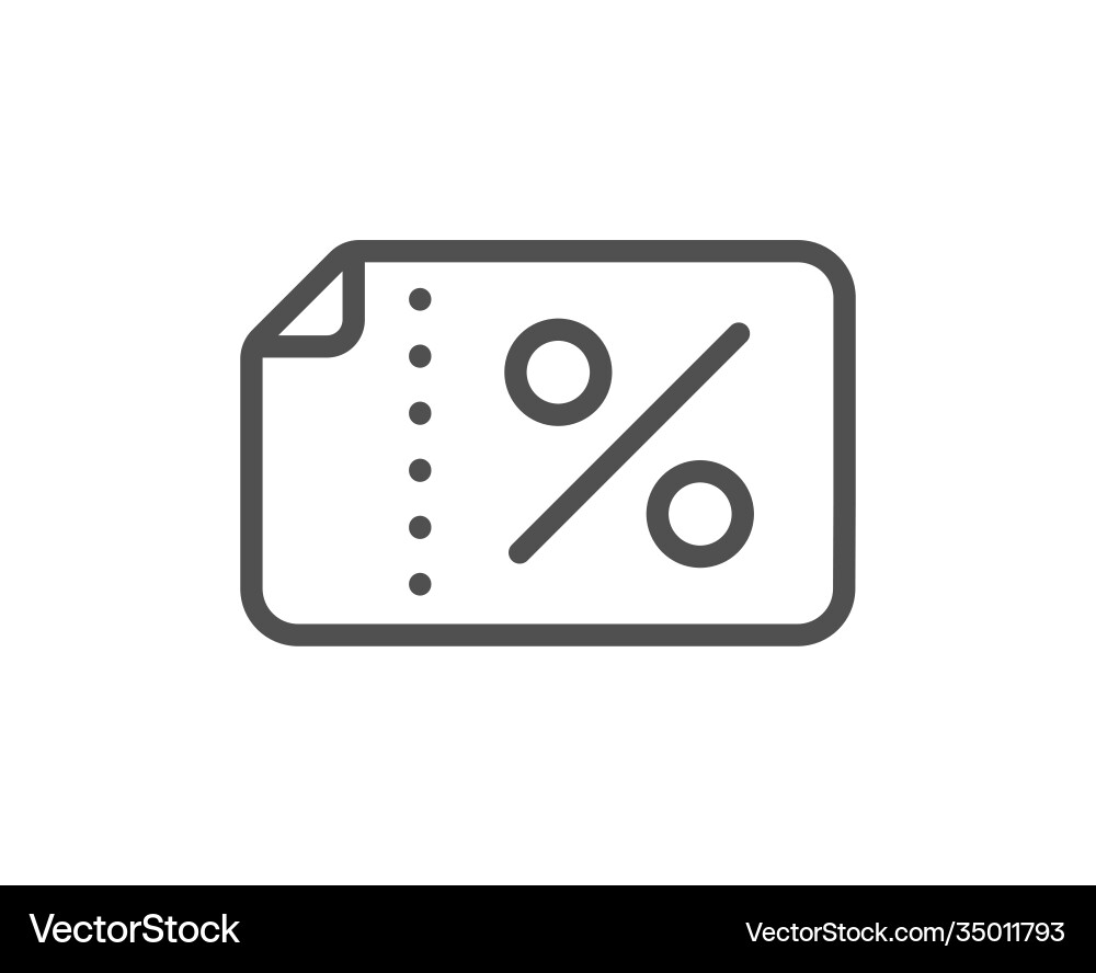 Rabatt-Banner Linie Icon Verkauf Angebot Gutschein-Zeichen Rabatt-Banner Linie Icon Verkauf Angebot Gutschein-Zeichen vektorbild