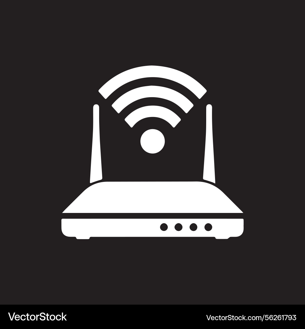 Router icon wifi device set in internet Vector Image