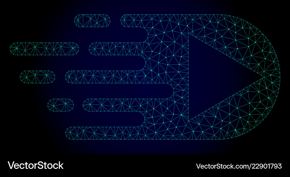 Start playing polygonal frame mesh Vector Image