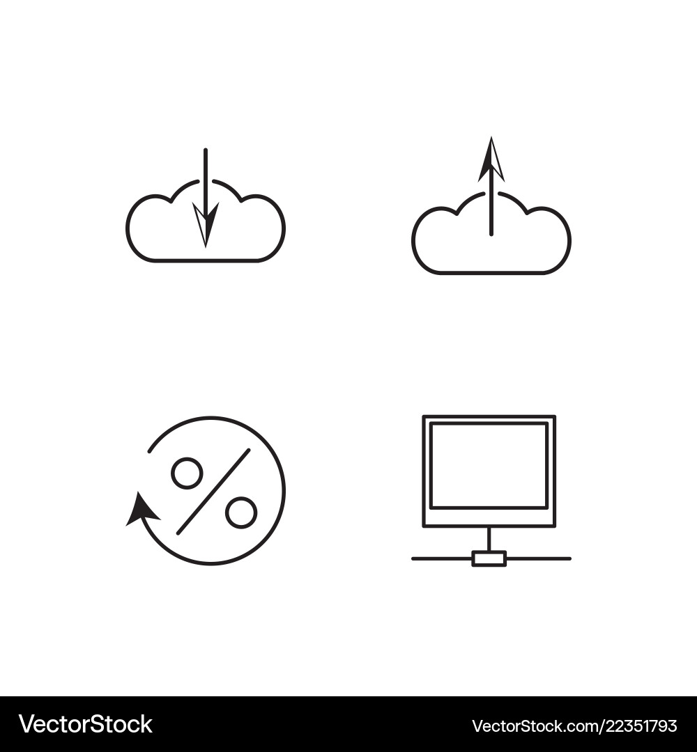 Web simple outlined icons set Web simple outlined icons set Vector Image
