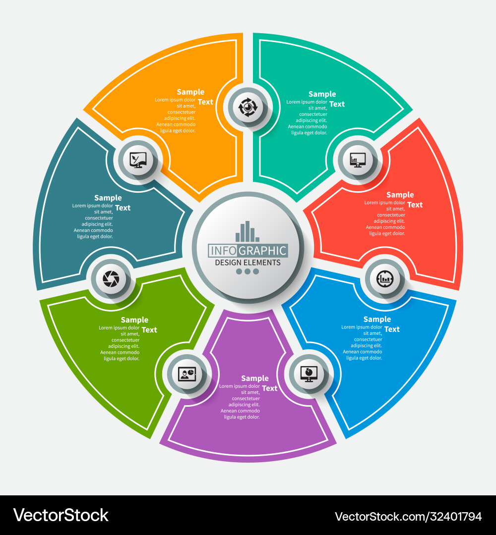 Abstract 3d paper infographics business template Abstract 3d paper infographics business template vector image