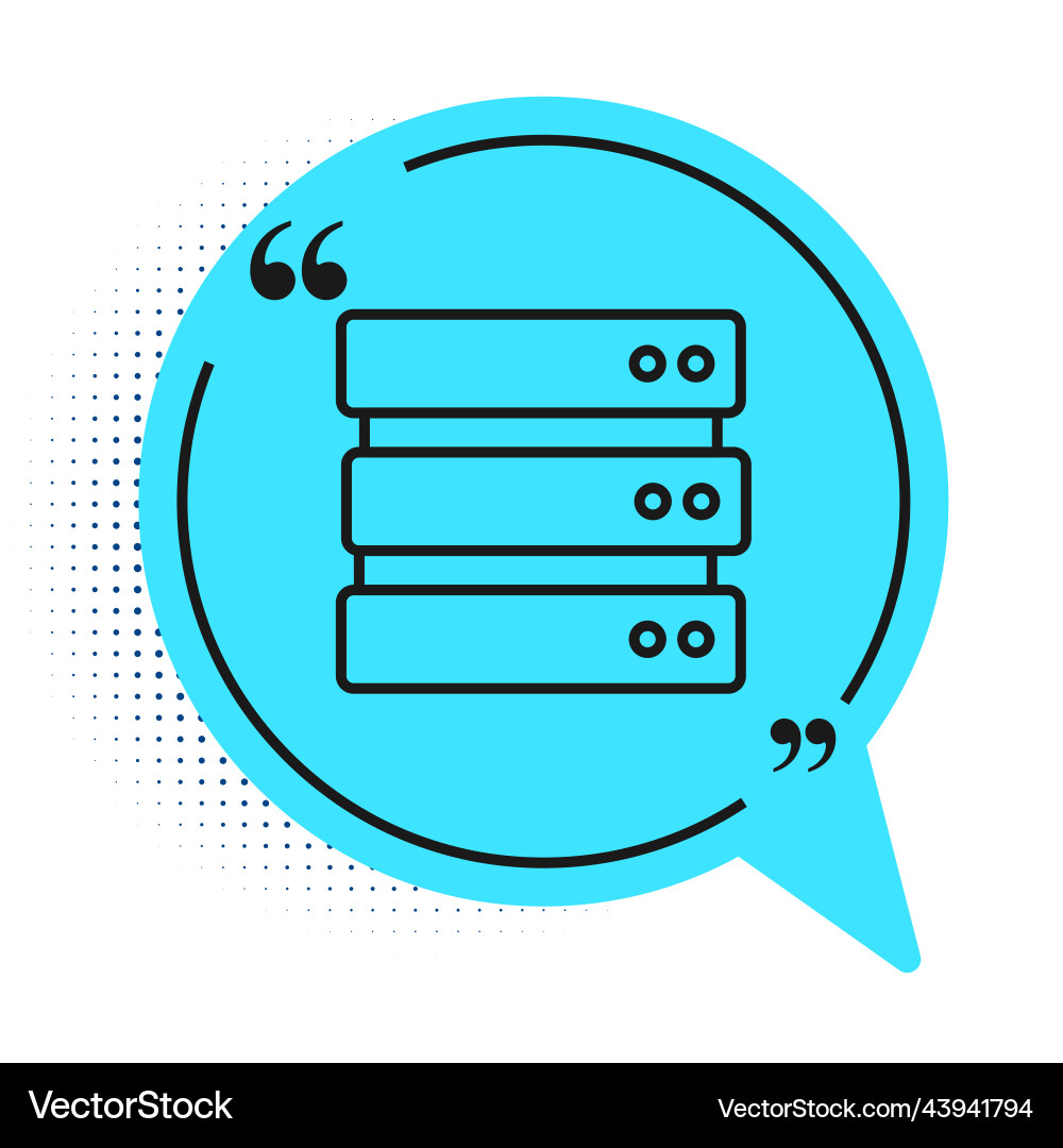 Black line server data web hosting icon isolated Black line server data web hosting icon isolated vector image